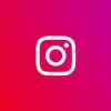 A red and pink background with an instagram logo.